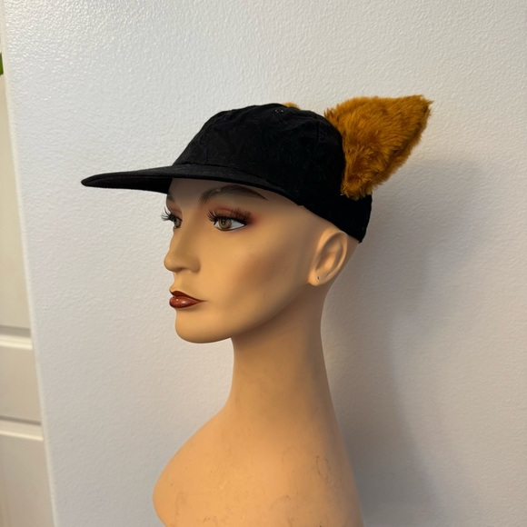 Vintage Arlin handmade Baseball Cap Cute with Fox Ears Unisex  Camping Cap - Picture 3 of 11